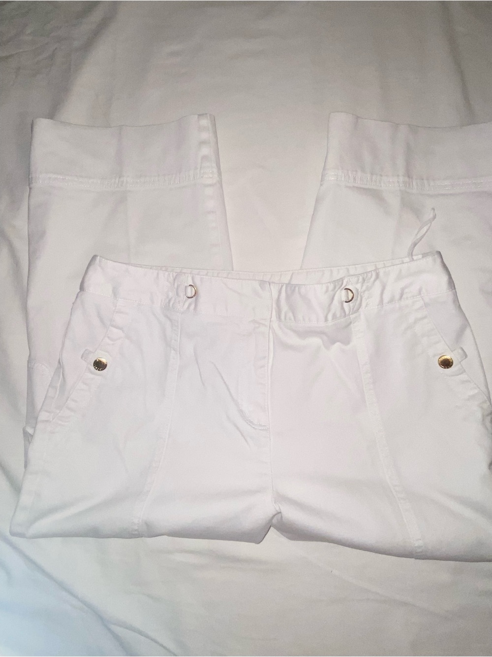 Anne Klein Sport White A-Line Pants
